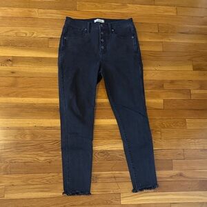 Madewell Gray High Rise Skinny Jeans